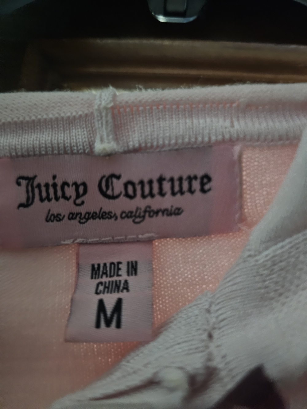 Juicy Couture Light Pink Velour Zip Hoodie & Wide-Leg Track Pants - Picture 3 of 6